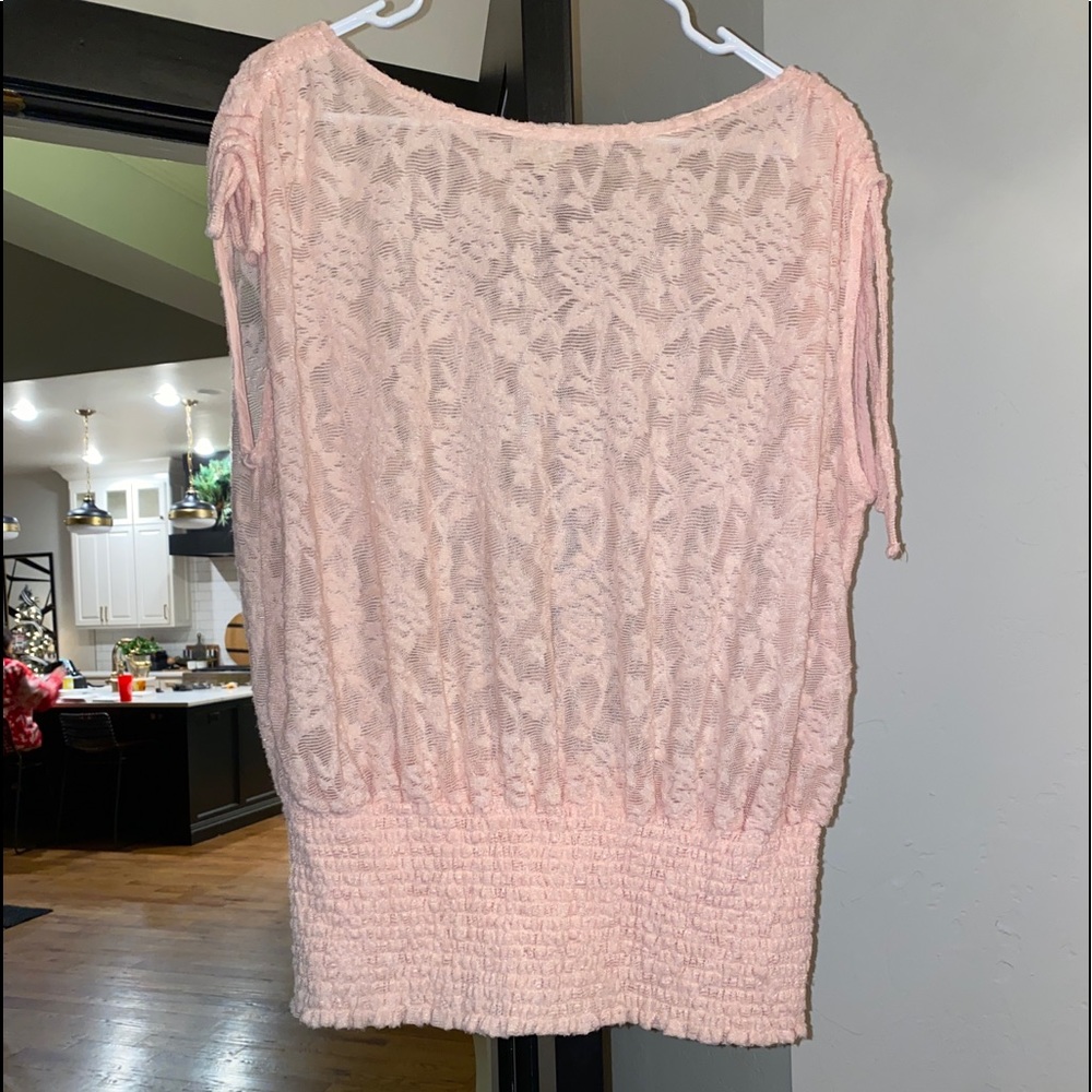 cute sheer light pink medium top